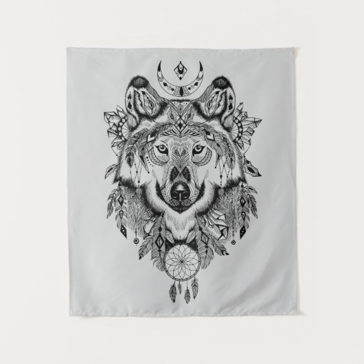 Indische stam Wolf Wandkleed (Voorkant)