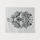 Indische stam Wolf Wandkleed (Voorkant (horizontaal))