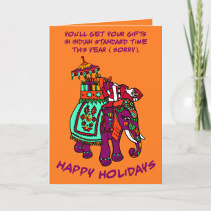 Indische standaardtijd feestdagen kaart