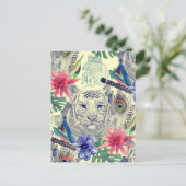 Indische stijltijgerpatroon Briefkaart (Staand voorkant)