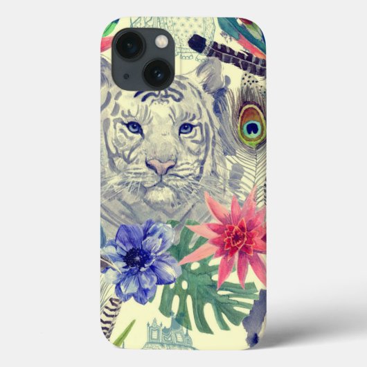 Indische stijltijgerpatroon Case-Mate iPhone Case (Achterkant)