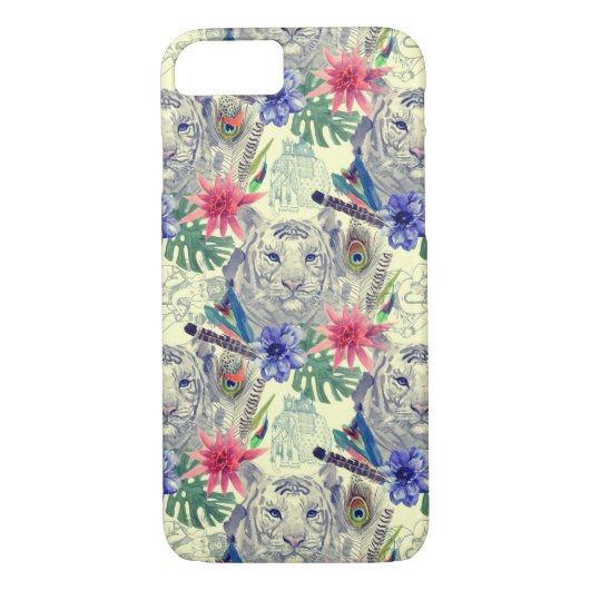 Indische stijltijgerpatroon Case-Mate iPhone Case (Achterkant)