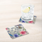 Indische stijltijgerpatroon Kartonnen Onderzetters (Insitu)