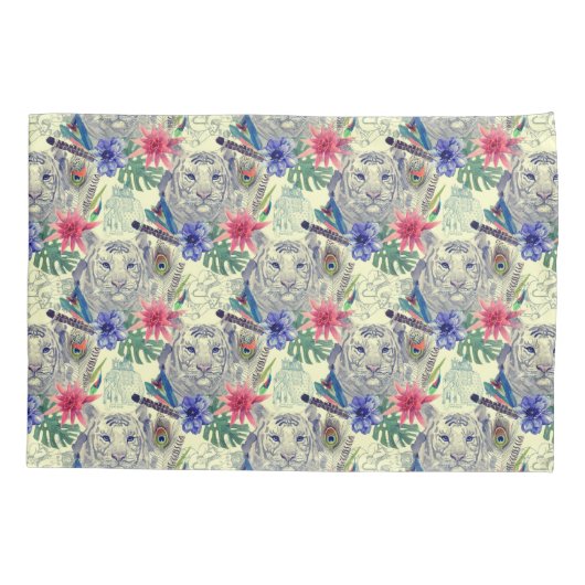  Indische stijltijgerpatroon Kussensloop (Achterkant-Links)