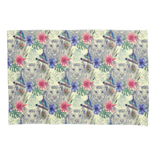  Indische stijltijgerpatroon Kussensloop (Voorkant-Links)