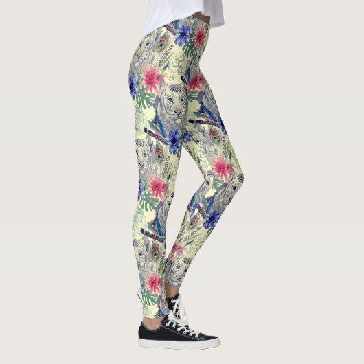  Indische stijltijgerpatroon Leggings (Rechts)