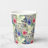  Indische stijltijgerpatroon Papieren Bekers (Voorkant)