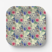  Indische stijltijgerpatroon Papieren Bordje (Voorkant)