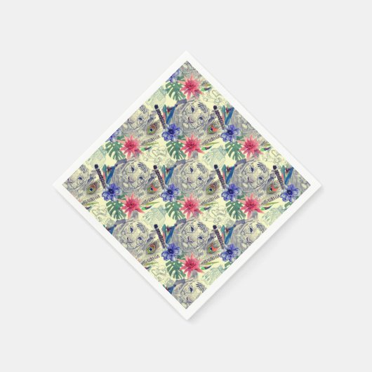  Indische stijltijgerpatroon Servet (Hoek)