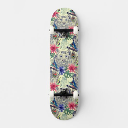  Indische stijltijgerpatroon Skateboard (Voorkant)