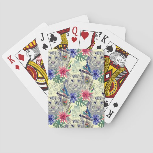 Indische stijltijgerpatroon Speelkaarten (Achterkant)