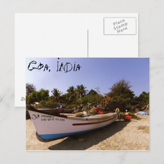 Indische strandtijd briefkaart (Voorkant / Achterkant)