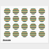Indische strepen ronde sticker (Vel)