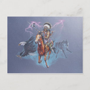 Indische strijder briefkaart