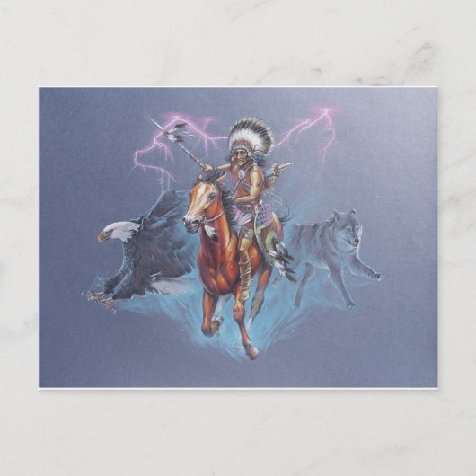 Indische strijder briefkaart (Voorkant)