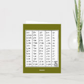 Indische Symbolen Note Card Kaart (Achterkant)