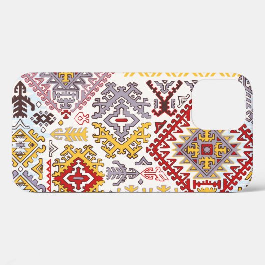 Indische tapijtschelp-sierpatroon. Etnische Mandal Case-Mate iPhone Case (Achterkant (horizontaal))