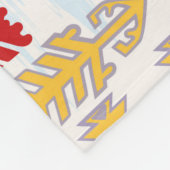 Indische tapijtschelp-sierpatroon. Etnische Mandal Fleece Deken (Hoek)