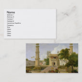 Indische tempel, naar verluidt de moskee van Abo-u Visitekaartje (Voorkant / Achterkant)