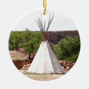 Indische theepee, pionierdorp, Utah Keramisch Ornament
