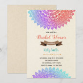 Indische themauitnodiging voor het patroon kaart (Voorkant / Achterkant)