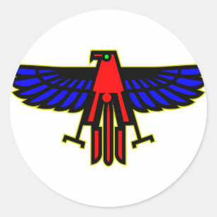 Indische Thunderbird Totem Ronde Sticker