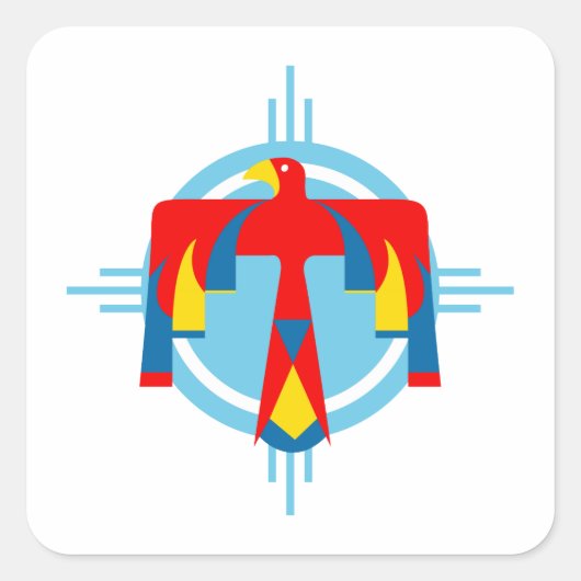 Indische Thunderbird Vierkante Sticker (Voorkant)