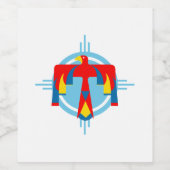 Indische Thunderbird Wijn Etiket (Enkel label)