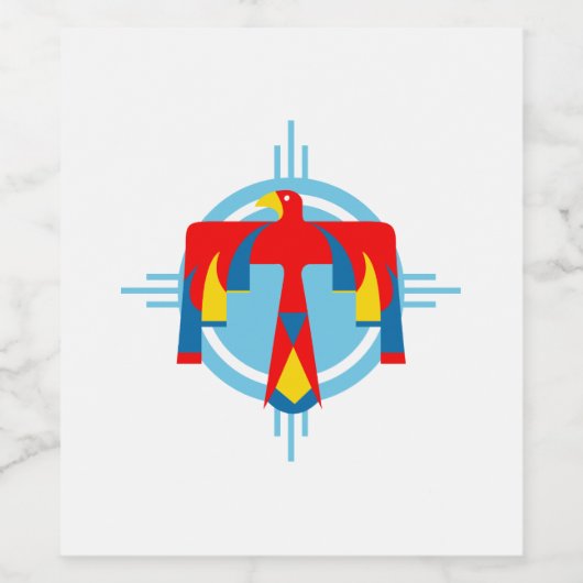 Indische Thunderbird Wijn Etiket (Enkel label)