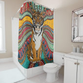 Indische tijger douchegordijn (In situ)