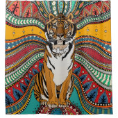 Indische tijger douchegordijn (Voorkant)