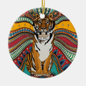 Indische tijger keramisch ornament (Voorkant)