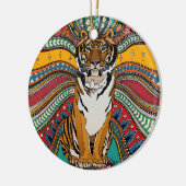 Indische tijger keramisch ornament (Links)