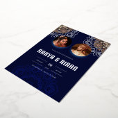 Indische traditionele huwelijksakte folie uitnodiging (Gedraaid)