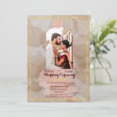 Indische traditionele huwelijksuitnodiging kaart (Staand voorkant)