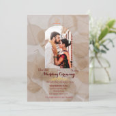 Indische traditionele huwelijksuitnodiging kaart (Staand voorkant)