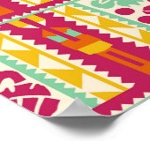 Indische Traditionele Textiel Ontwerp Illustratie Poster (Hoek)