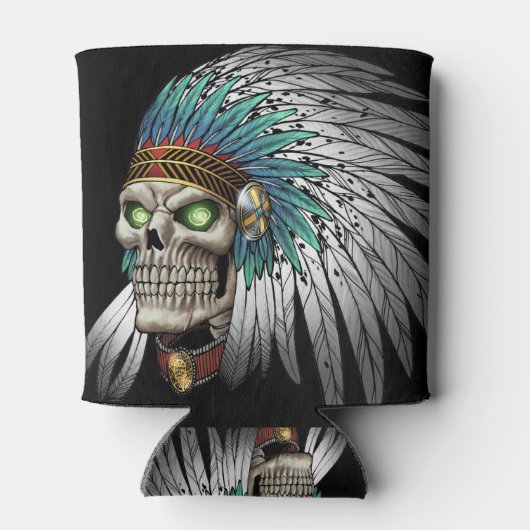 Indische tribale orthodoxe schedelbuis blikjeskoeler (Achterkant)