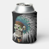 Indische tribale orthodoxe schedelbuis blikjeskoeler (Blikje Achterkant)