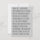 Indische tribale orthodoxe schedelbuis RSVP kaartje (Achterkant)