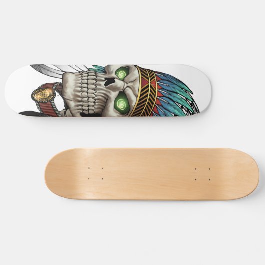 Indische tribale orthodoxe schedelbuis skateboard (Horizontaal)