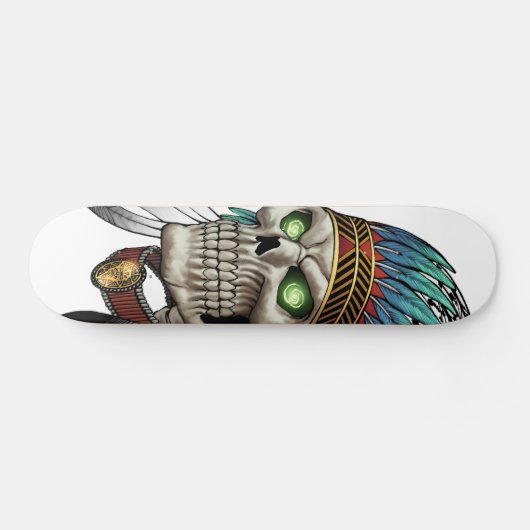 Indische tribale orthodoxe schedelbuis skateboard (Horizontaal)