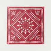 Indische tribale schilderijen. Warli Paintingart,  Wandkleed (Voorkant (horizontaal))