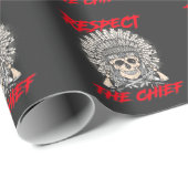 Indische Tribe Feather Native American Art Chief Cadeaupapier (Rol Hoek)