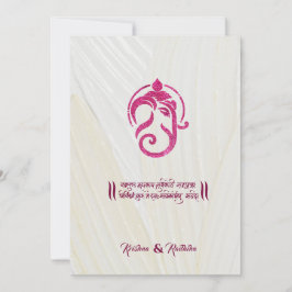 Indische trouw Ganesha hindoe uitnodiging