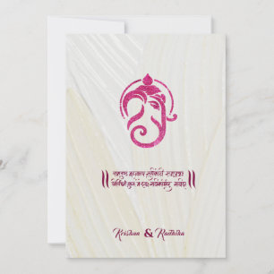 Indische trouw Ganesha hindoe uitnodiging