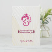 Indische trouw Ganesha hindoe uitnodiging (Staand voorkant)