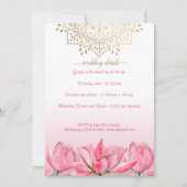 Indische trouwgegevens RSVP lotus goumandala Kaart (Voorkant)