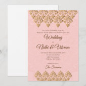 Indische trouwkaarten en huwelijksuitnodigingen vo kaart (Voorkant / Achterkant)