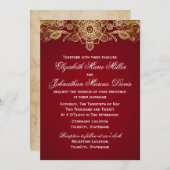 Indische uitnodiging, kies je kleur! kaart (Voorkant / Achterkant)